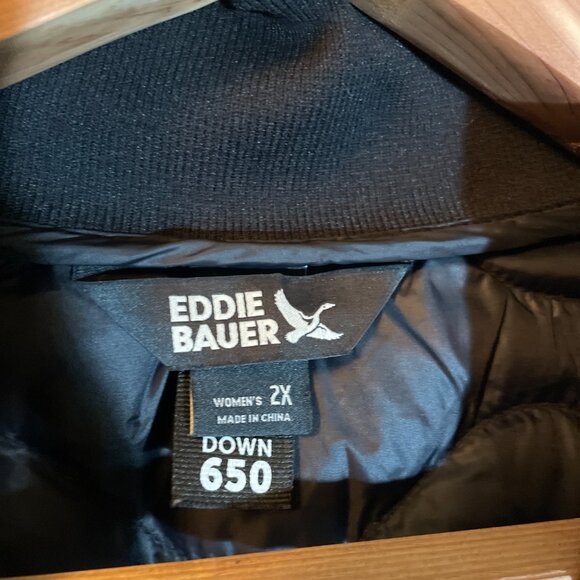 Eddie Bauer long down bomber jacket - Picture 4 of 8